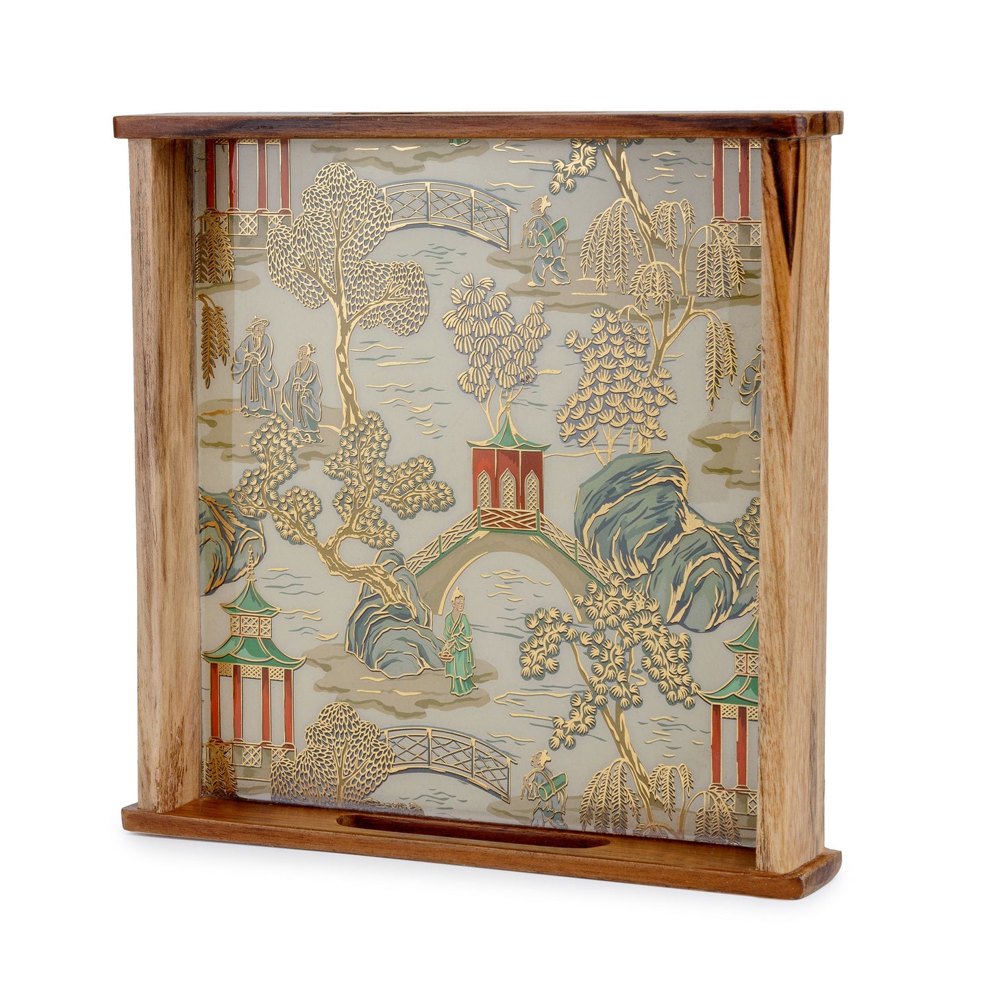Chinoiserie - Square tray - Set of 2