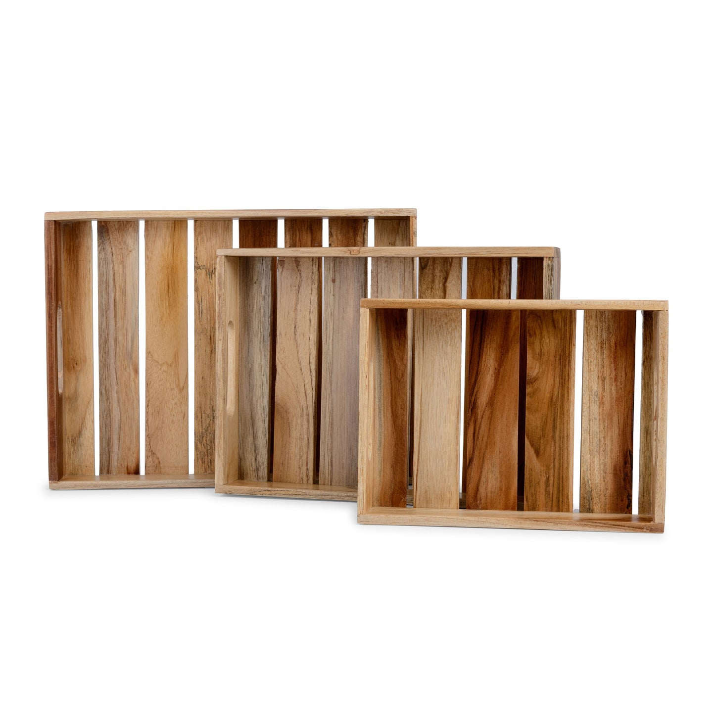 Foresta naturale - Rectangle slitted tray - Set of 3