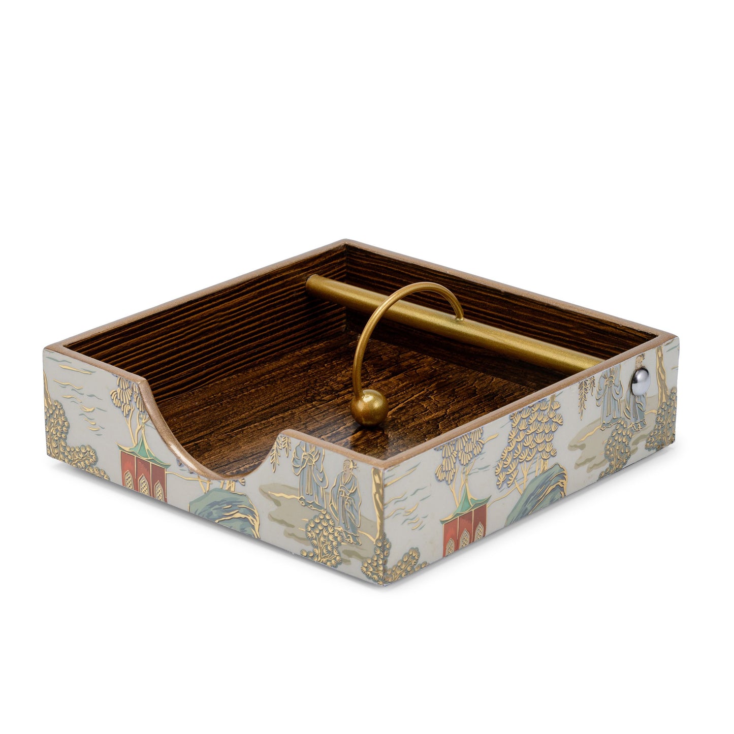 Chinoiserie - Square tissue holder