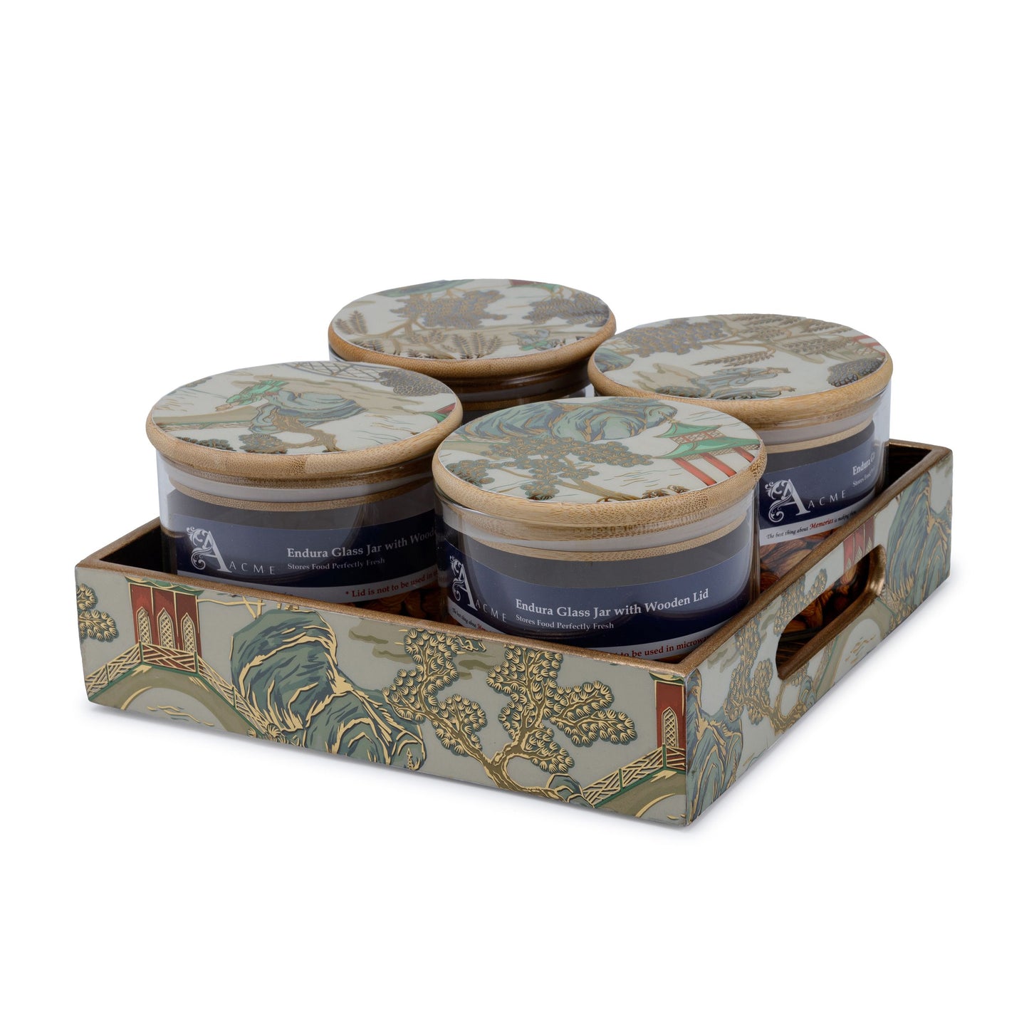 Chinoiserie - 4 jar storage set (Large)