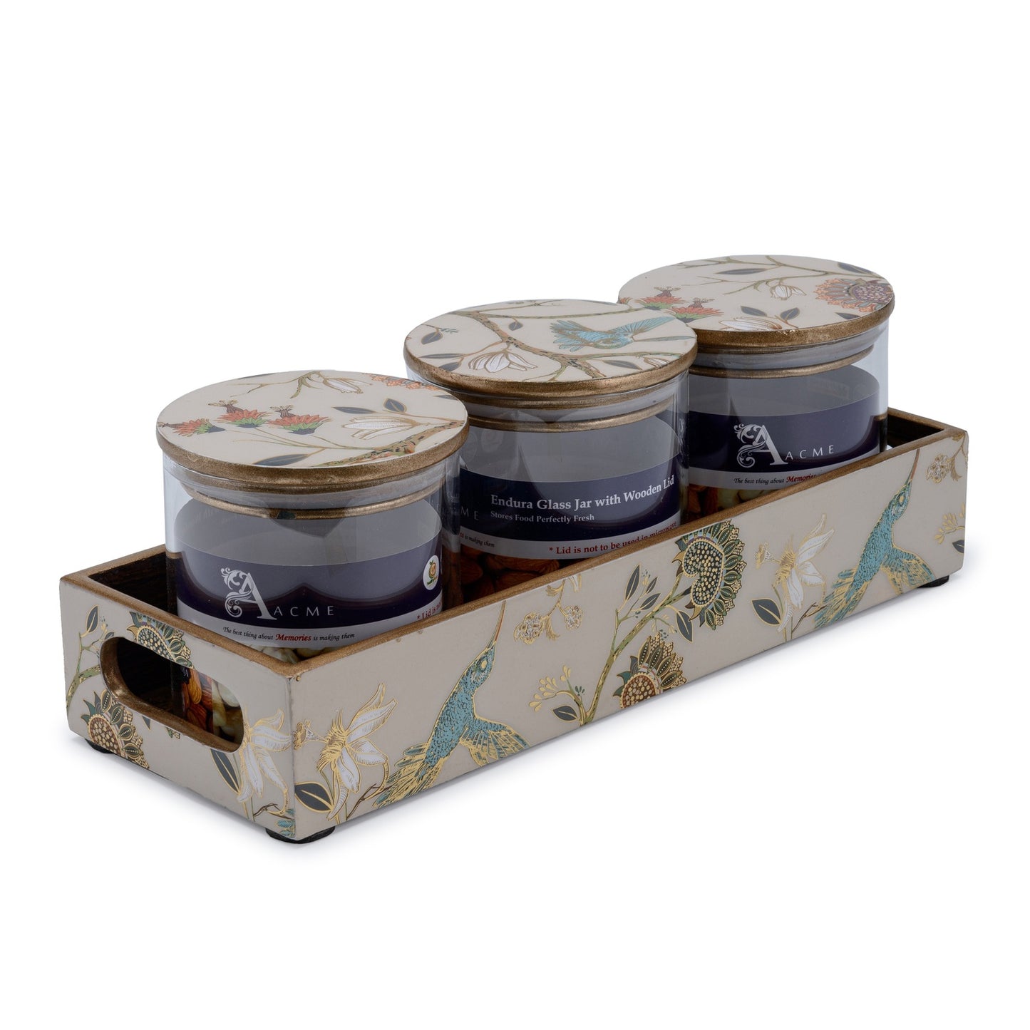 Gardenia - 3 jar storage set (Small)