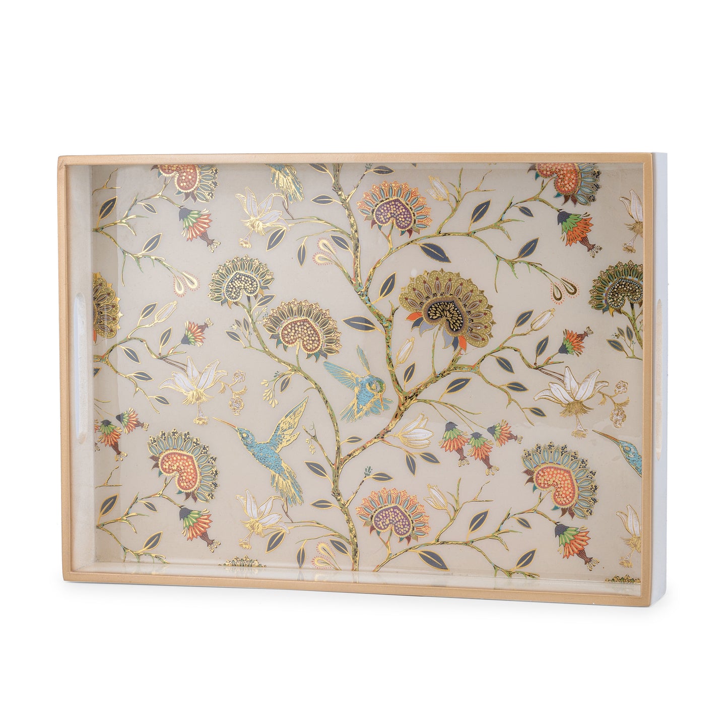 Gardenia - Painted Rectangle tray - Set of 3