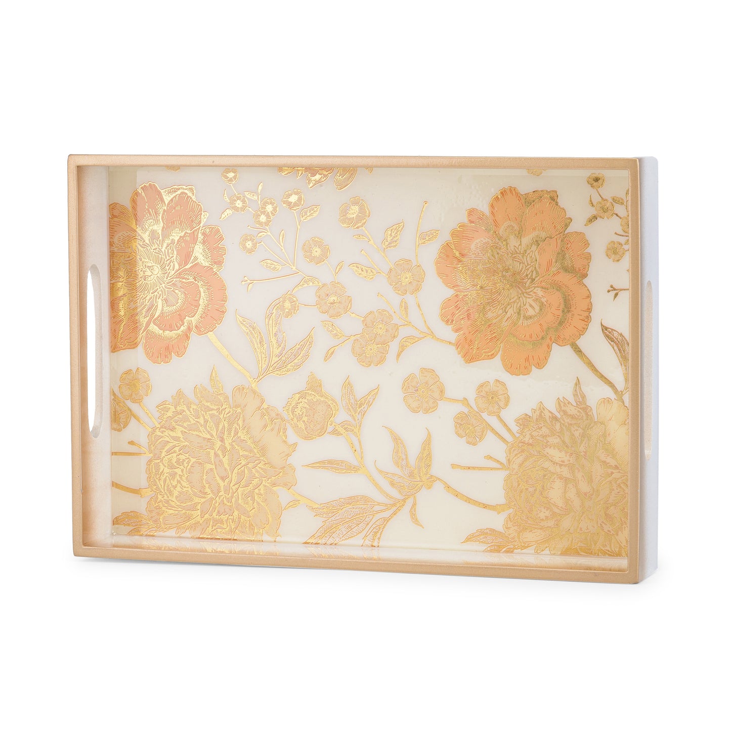 Rosa - Painted Rectangle tray - Set of 3