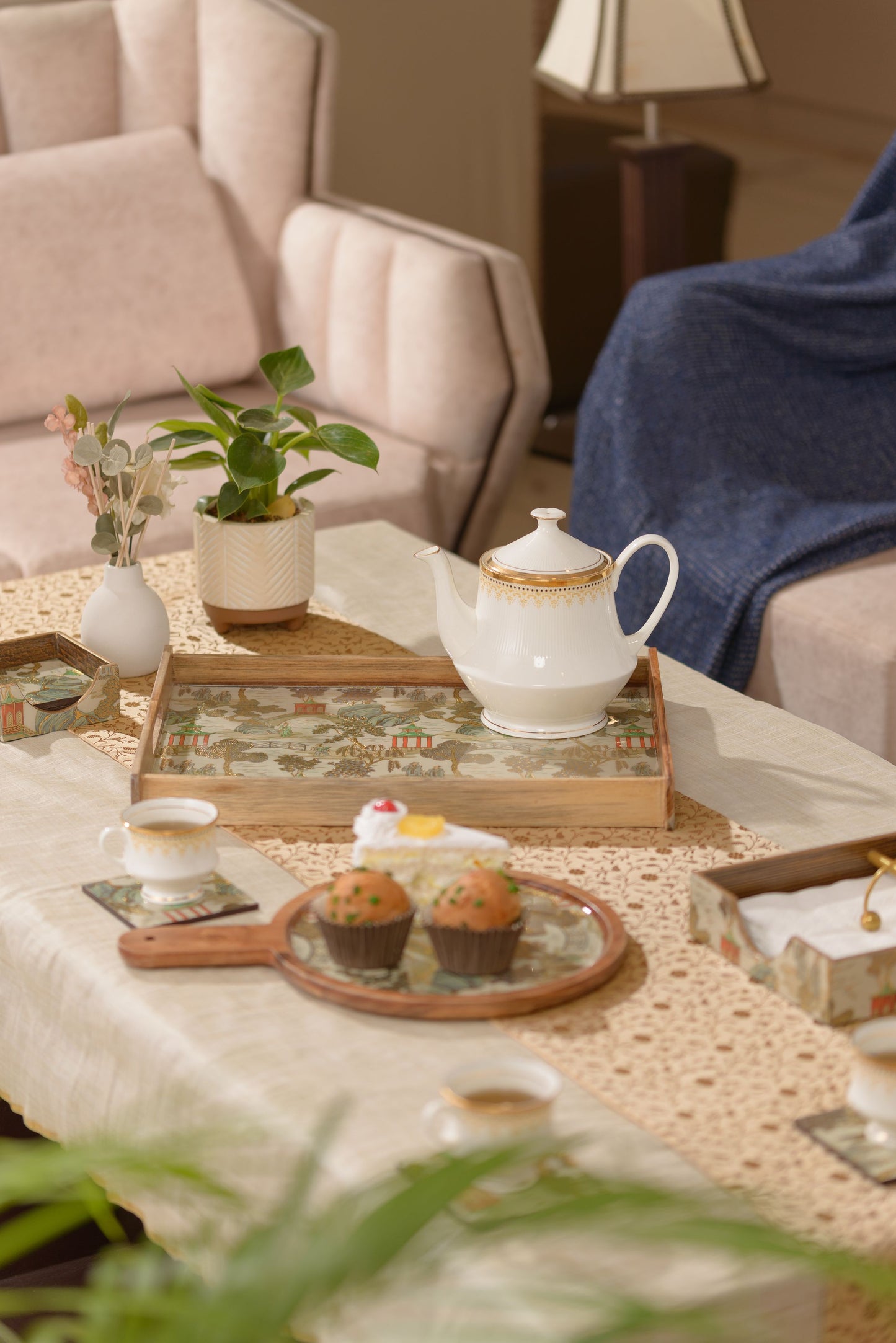 Chinoiserie - Rectangle tray - Set of 3