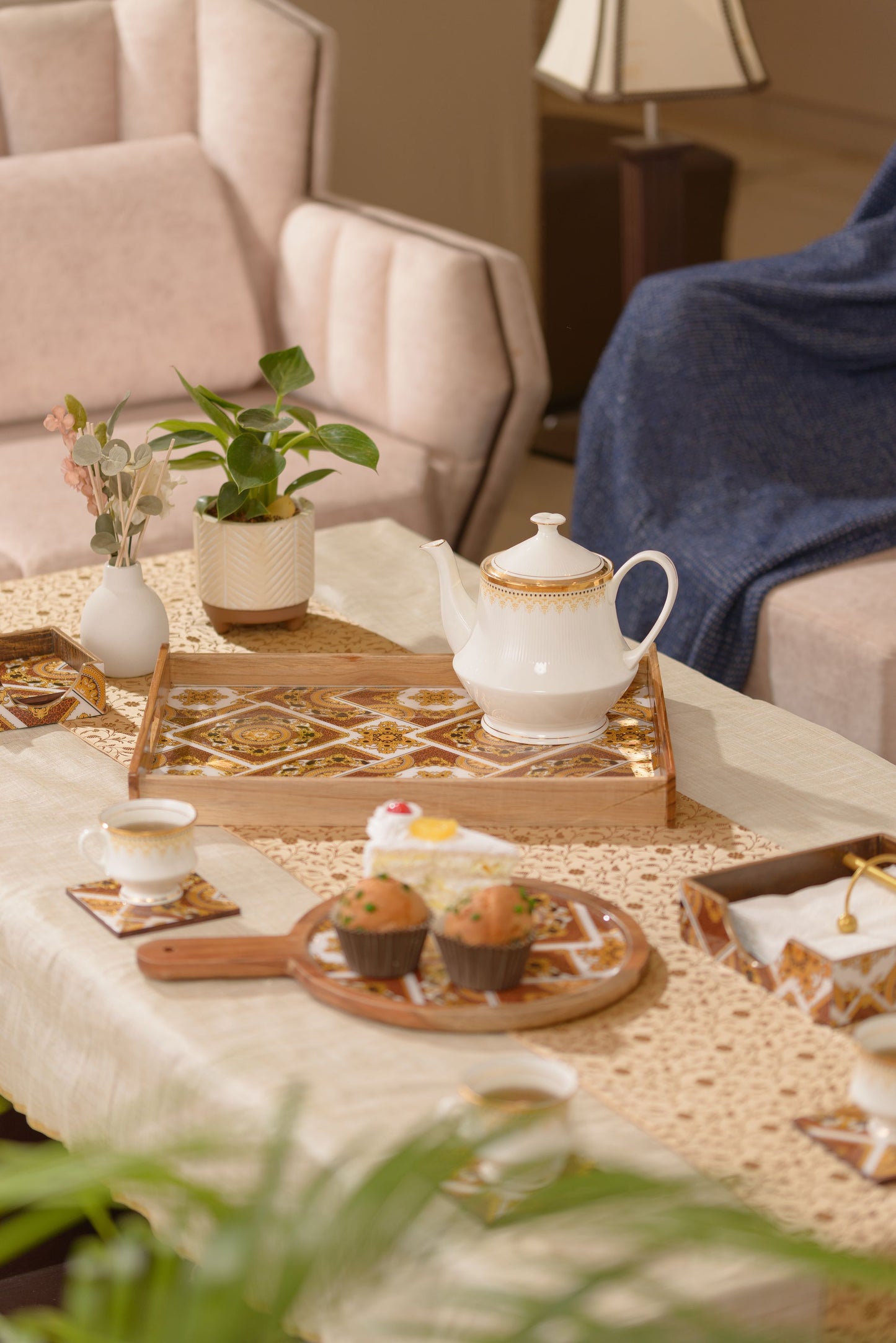 Classico indiano - Rectangle tray - Set of 3