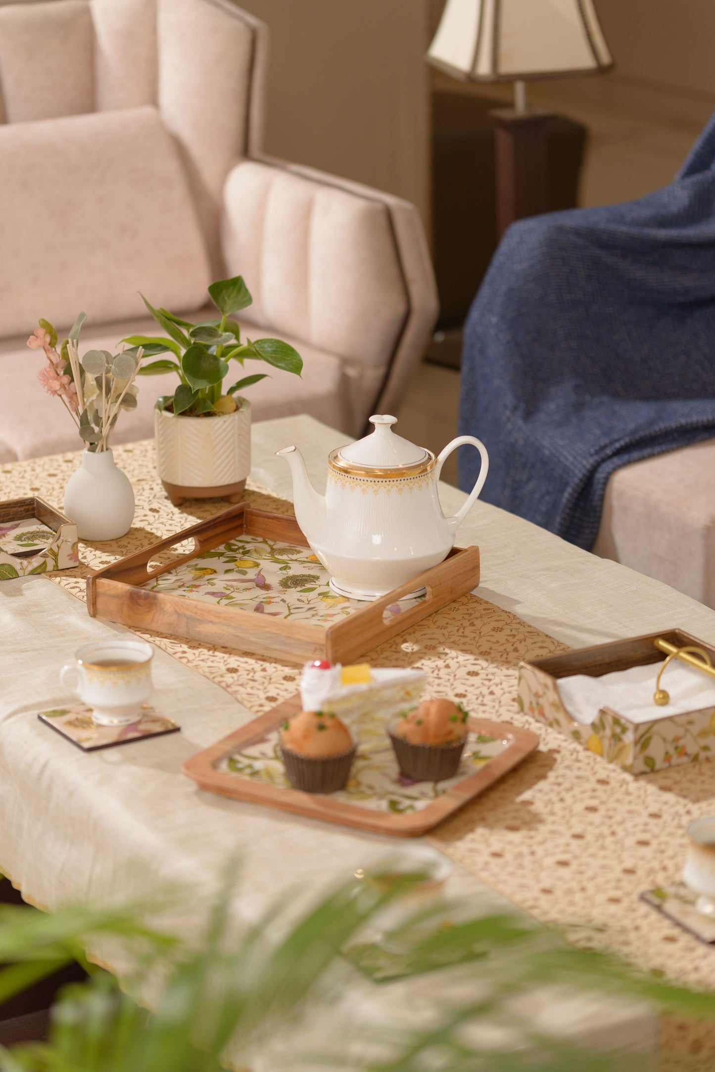 Hachidori limone - Square tray (Medium & Small) Set of two