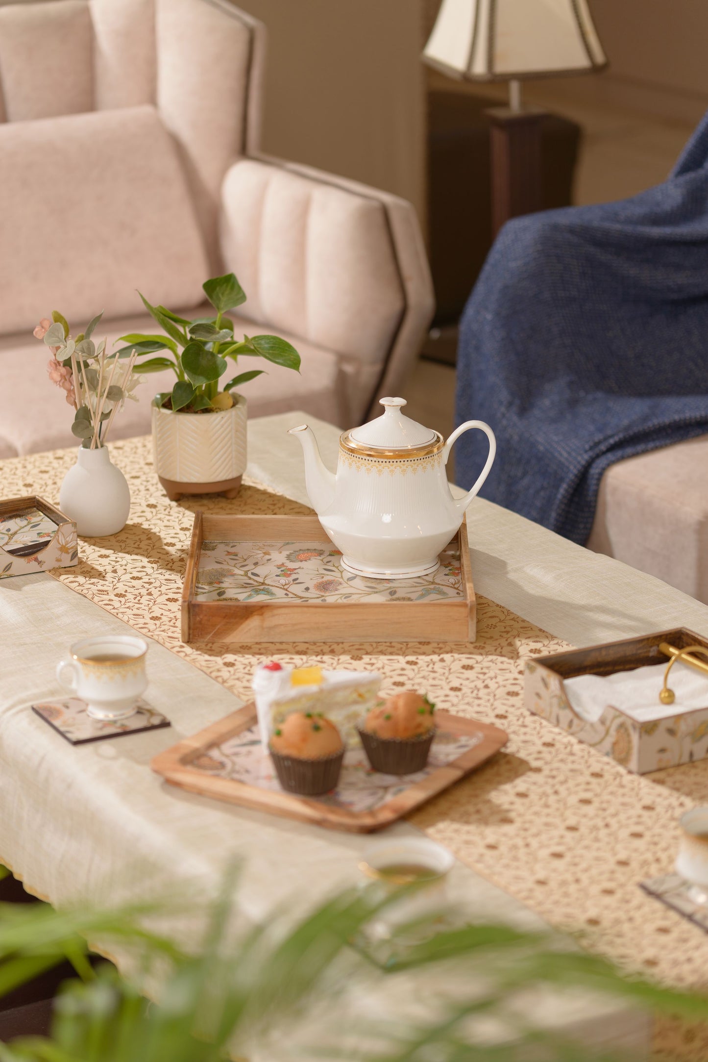 Gardenia - Square tray - Set of 2