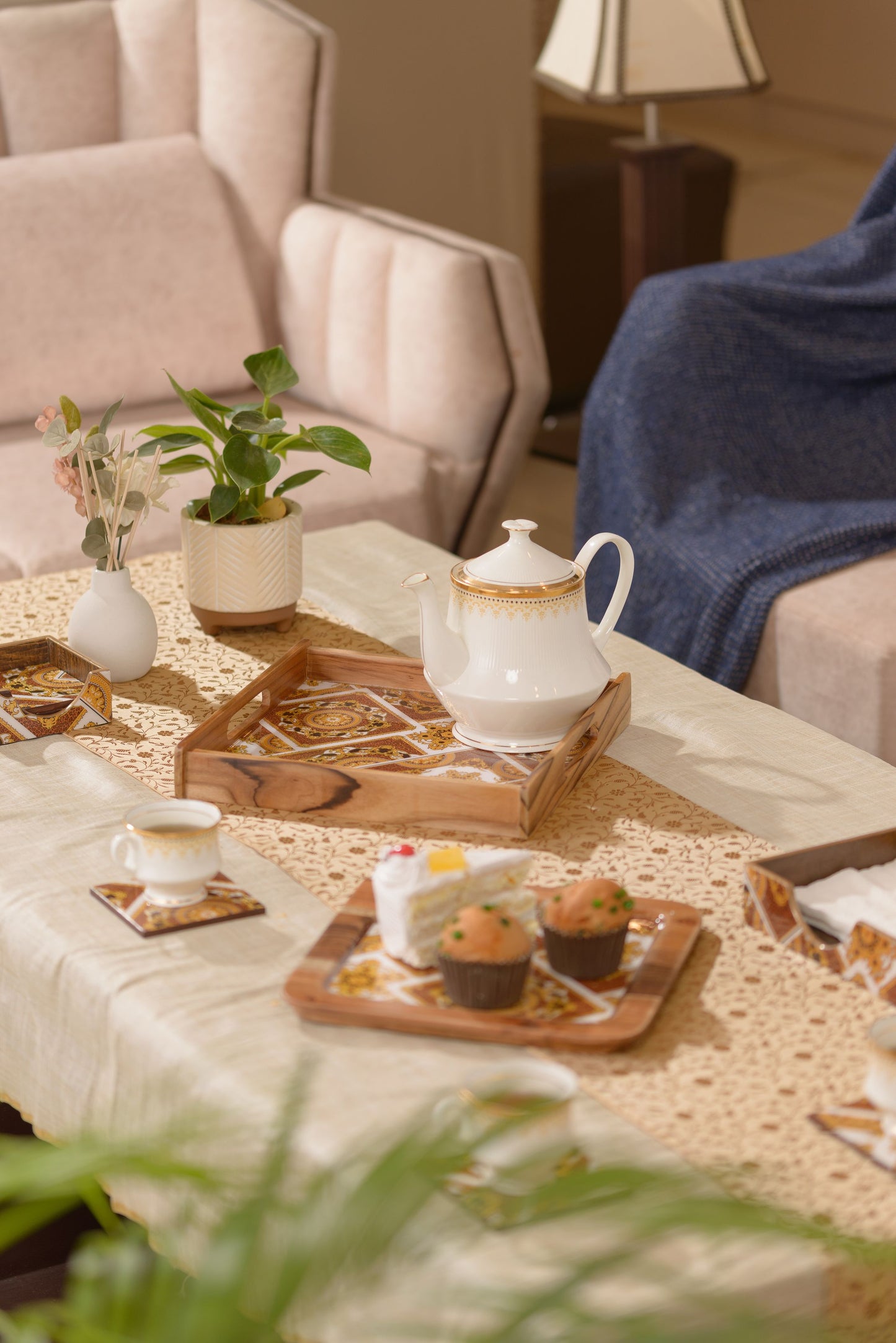 Indiano - Square tray - Set of 2