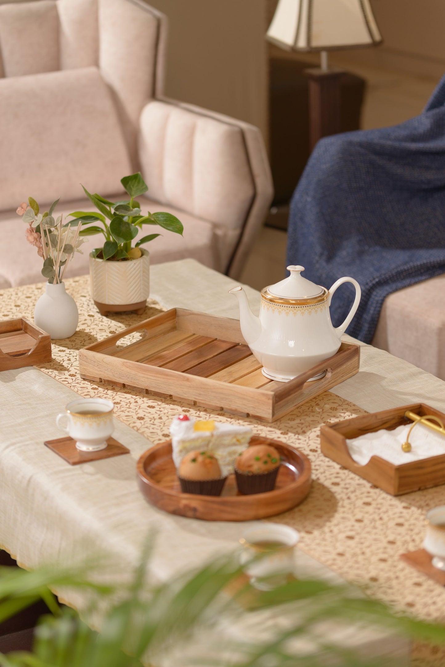 Foresta naturale - Rectangle slitted tray - Set of 3