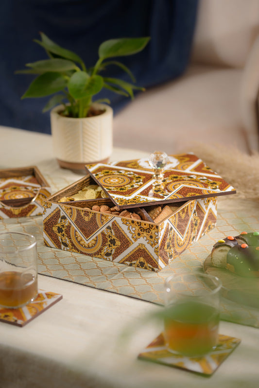 Indiano - 4 part wooden storage box