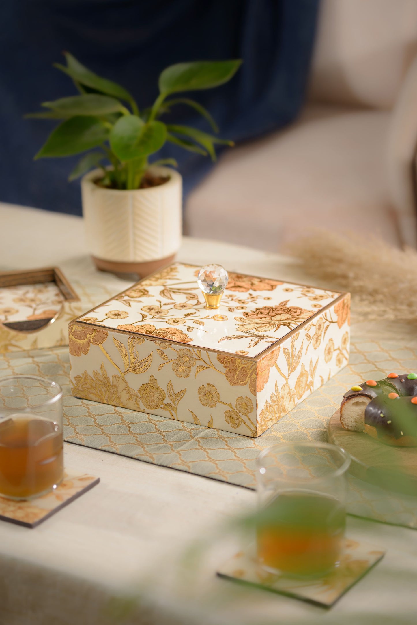 Rosa - Four part wooden storage box
