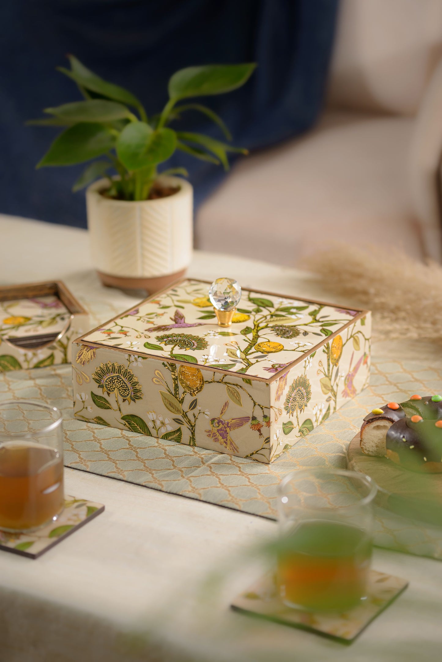 Limone - Four part wooden storage box