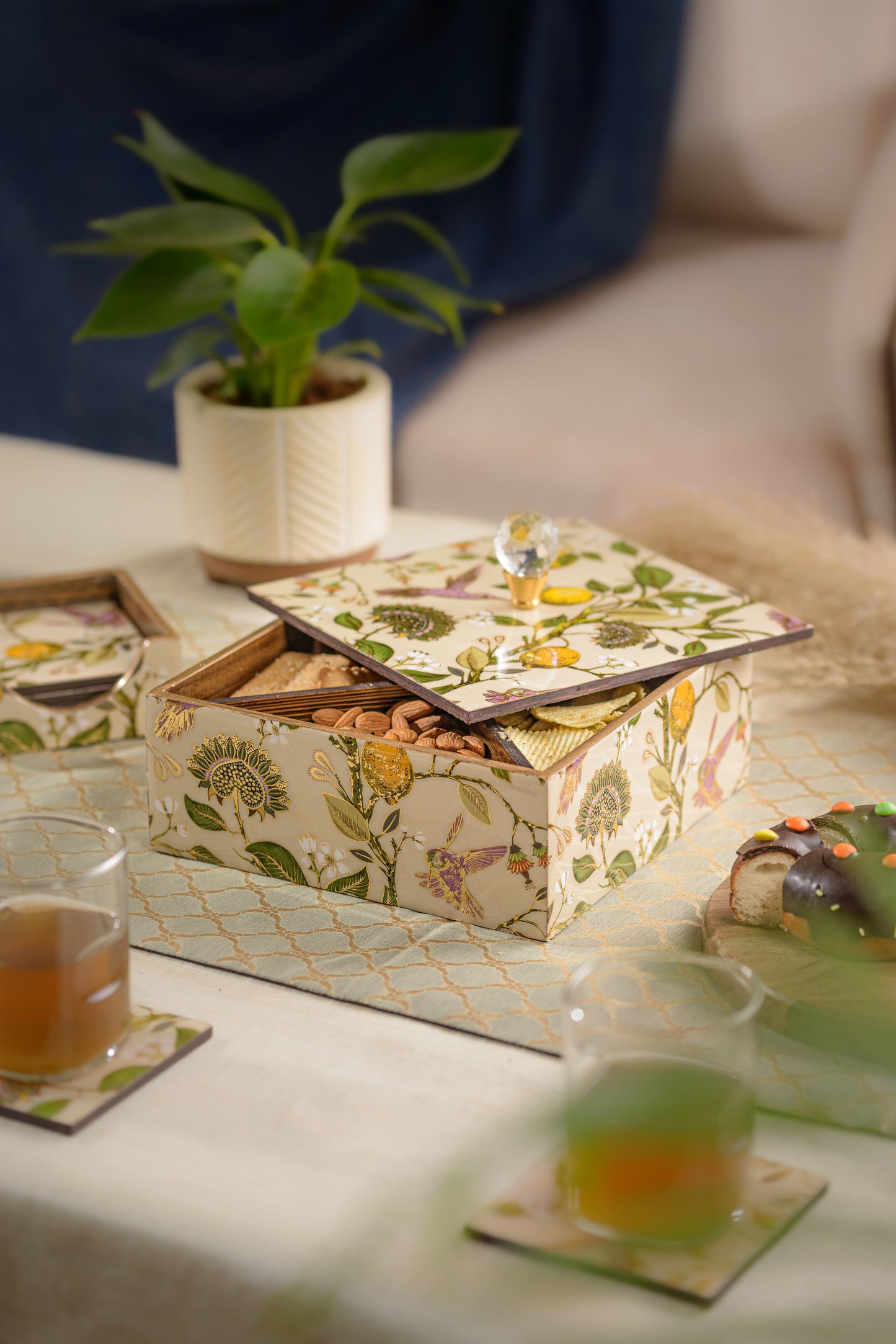 Limone - Four part wooden storage box