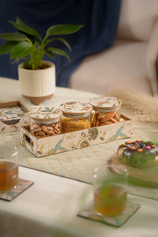 Gardenia - 3 jar storage set (Small)