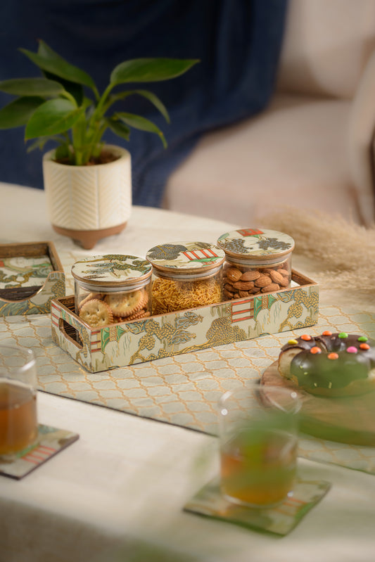 Chinoiserie - 3 jar storage set (Small)