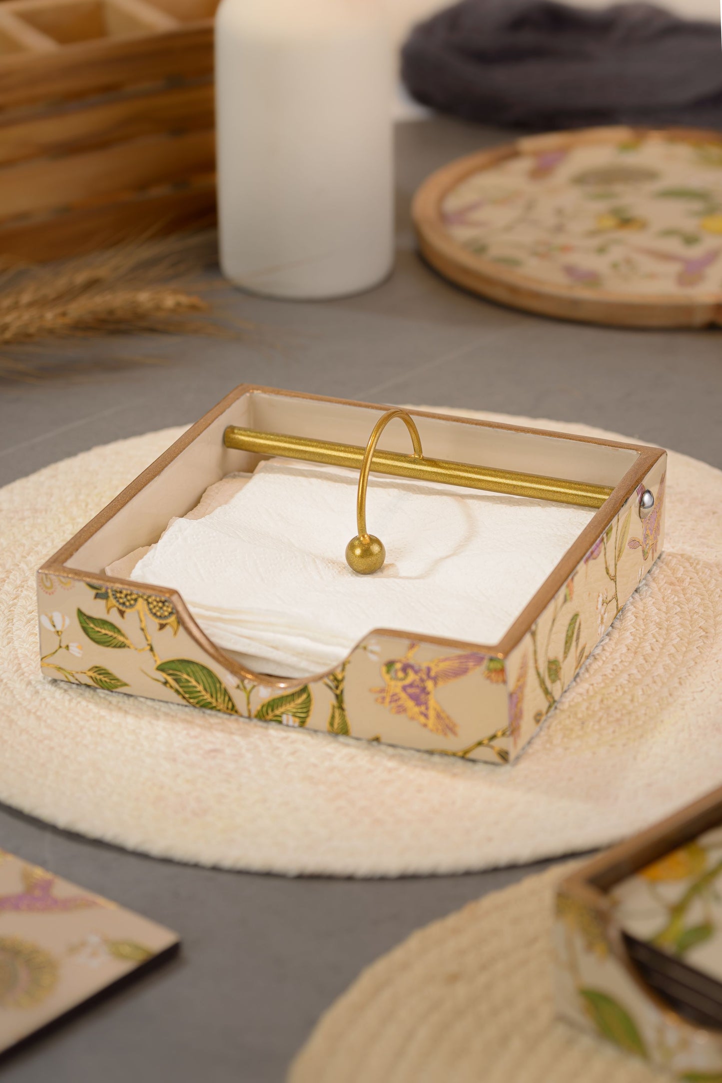 Hachidori limone - Square tissue holder