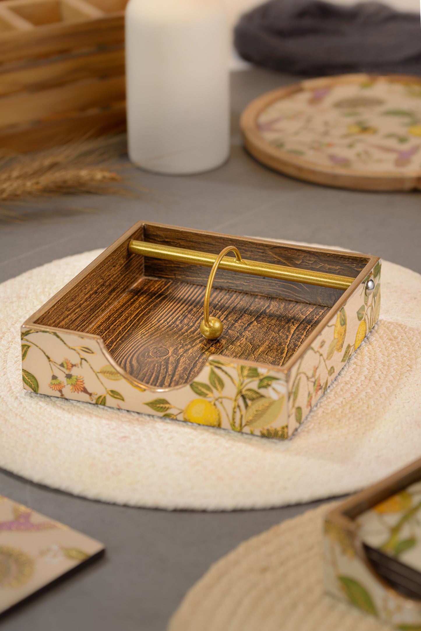 Limone - Square tissue holder