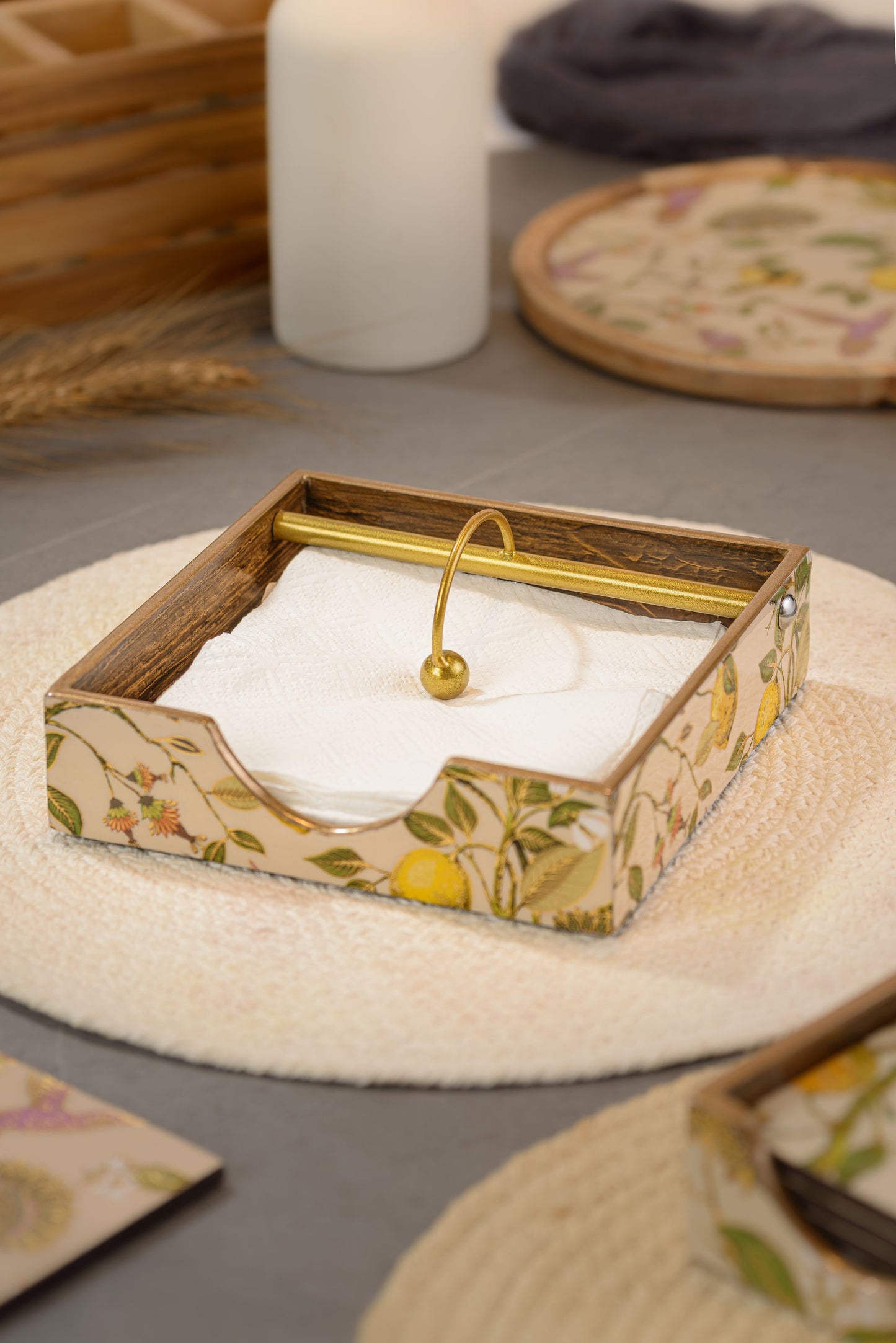 Limone - Square tissue holder