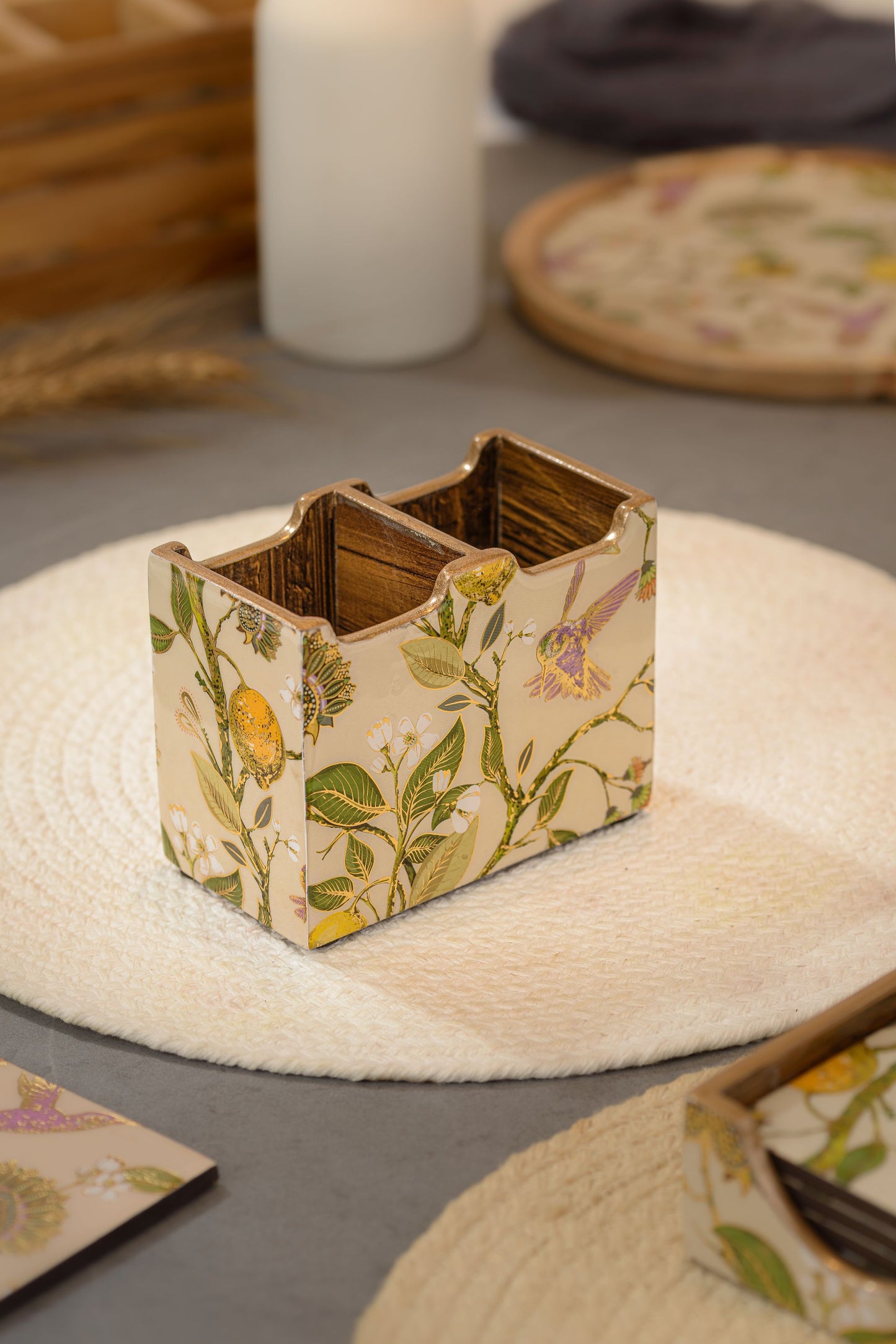 Limone - 2 part cutlery holder