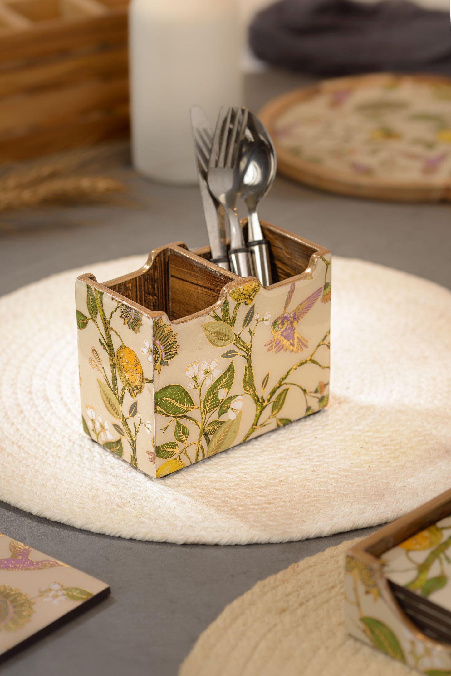 Limone - 2 part cutlery holder