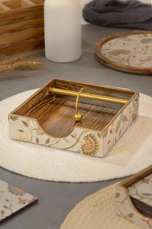 Gardenia - Square tissue holder