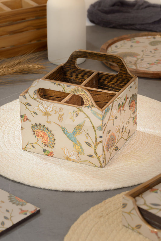 Gardenia - 4 part cutlery holder