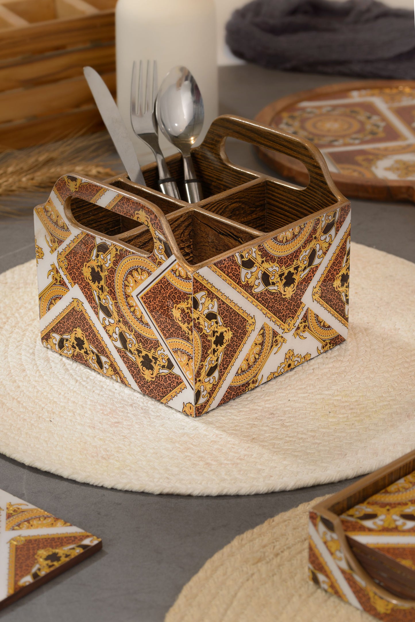 Indiano - 4 part cutlery holder