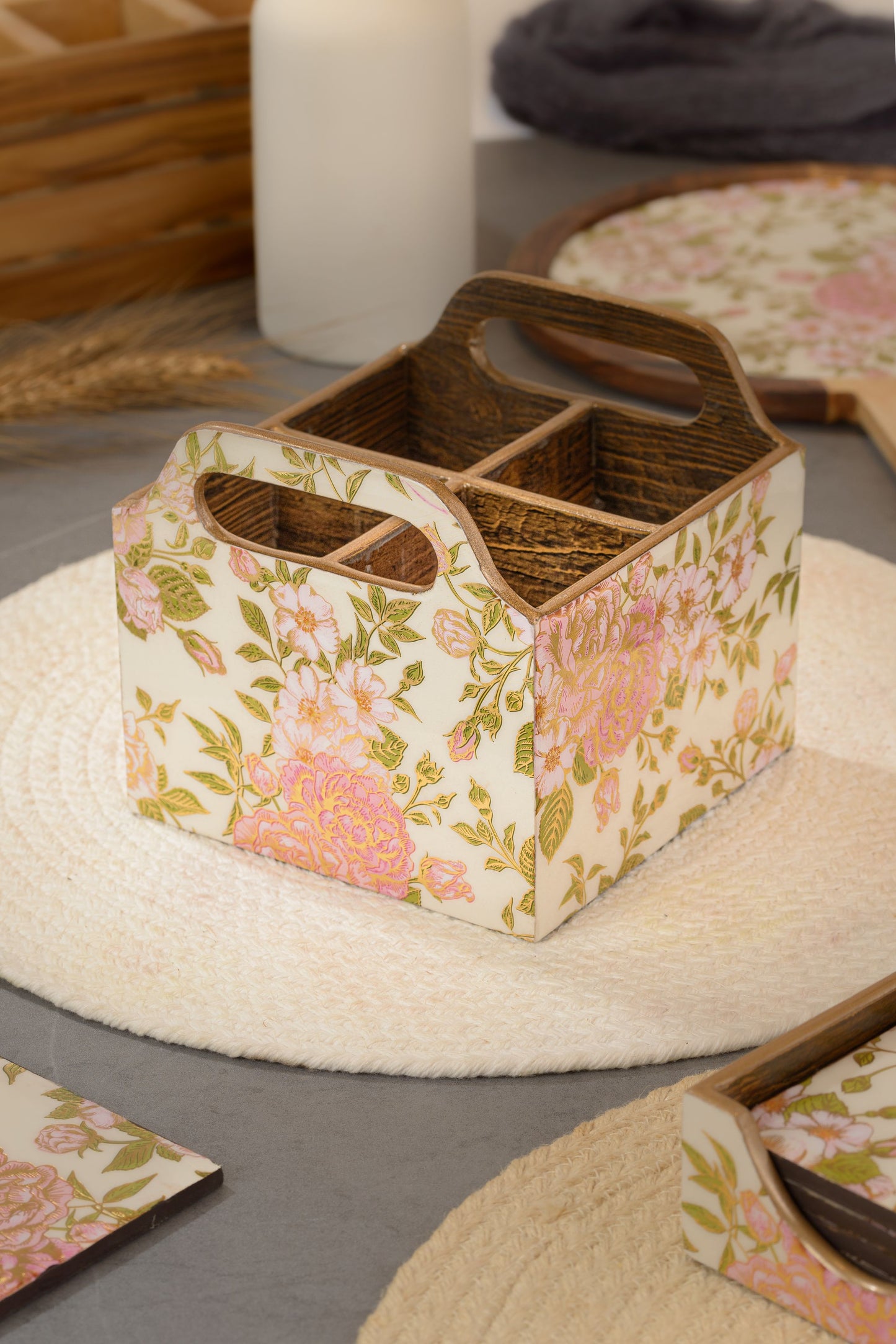 Fiori amore - 4 part cutlery holder