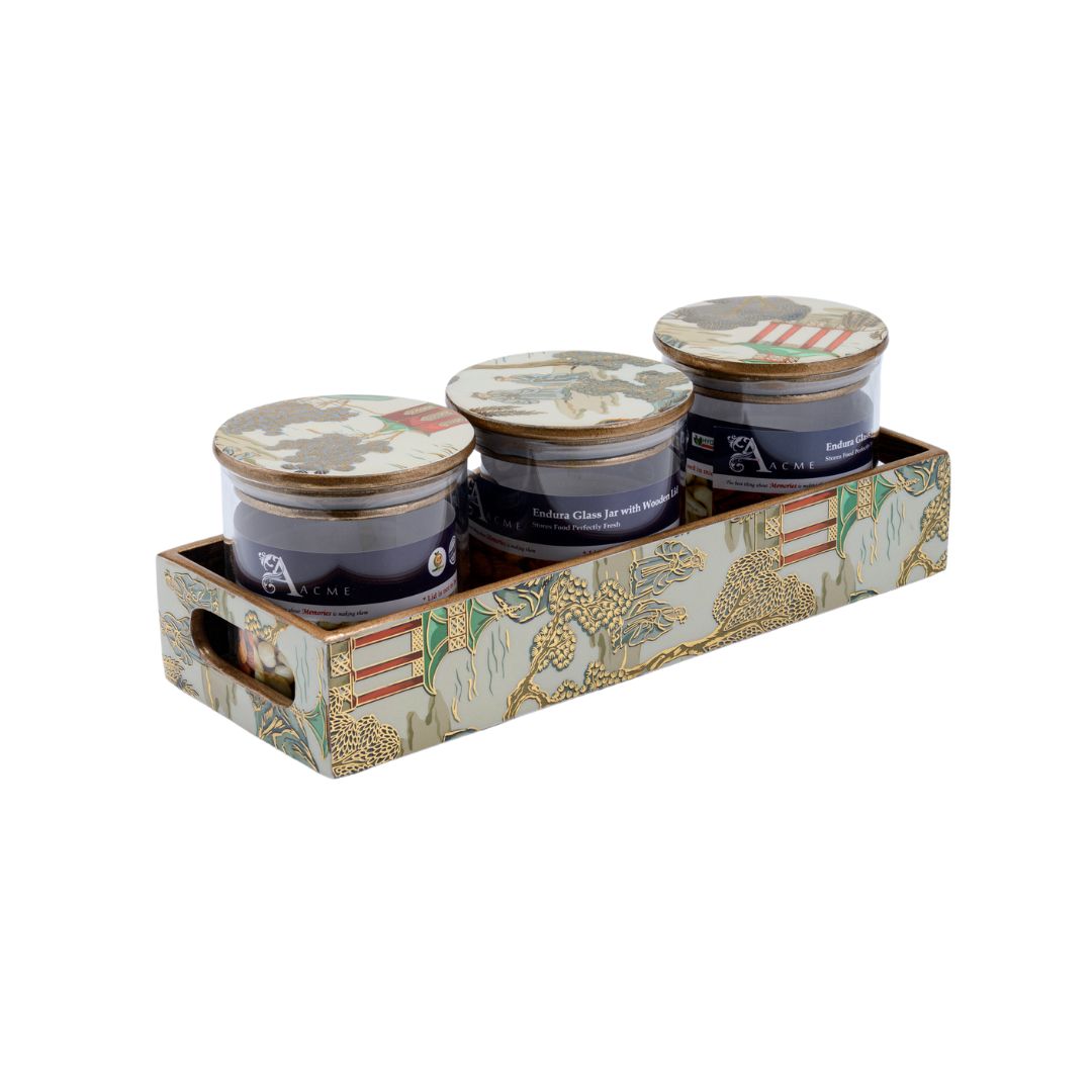 Chinoiserie - 3 jar storage set (Small)