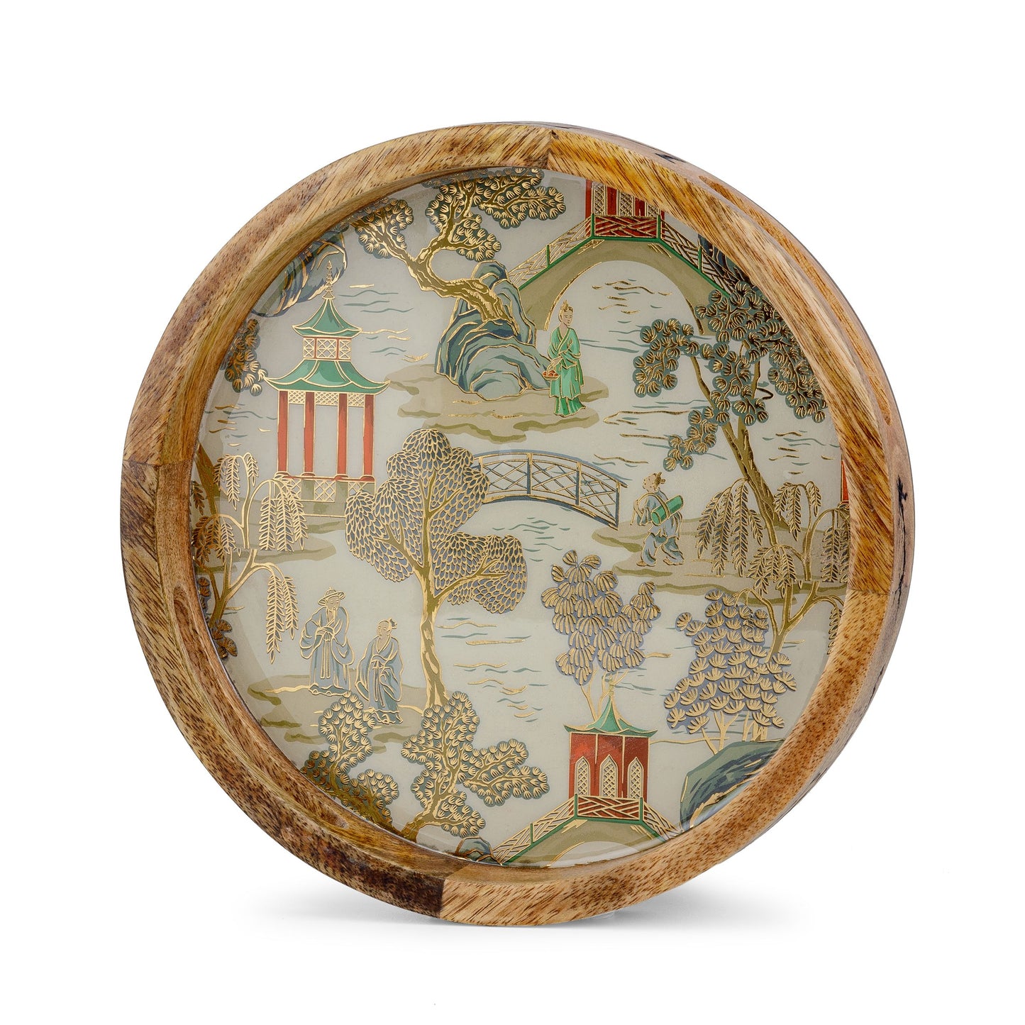 Villaggio chinoiserie - Round tray (Medium & Small) Set of two