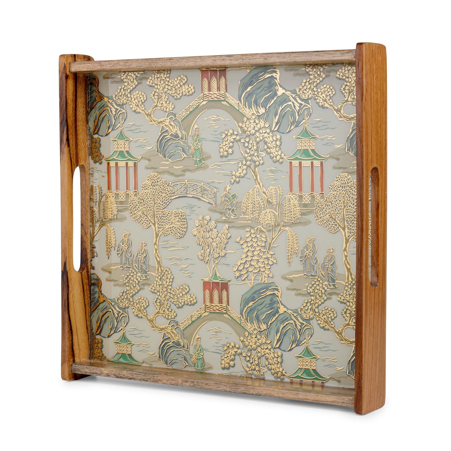 Villaggio chinoiserie - Square tray (Medium & Small) Set of two