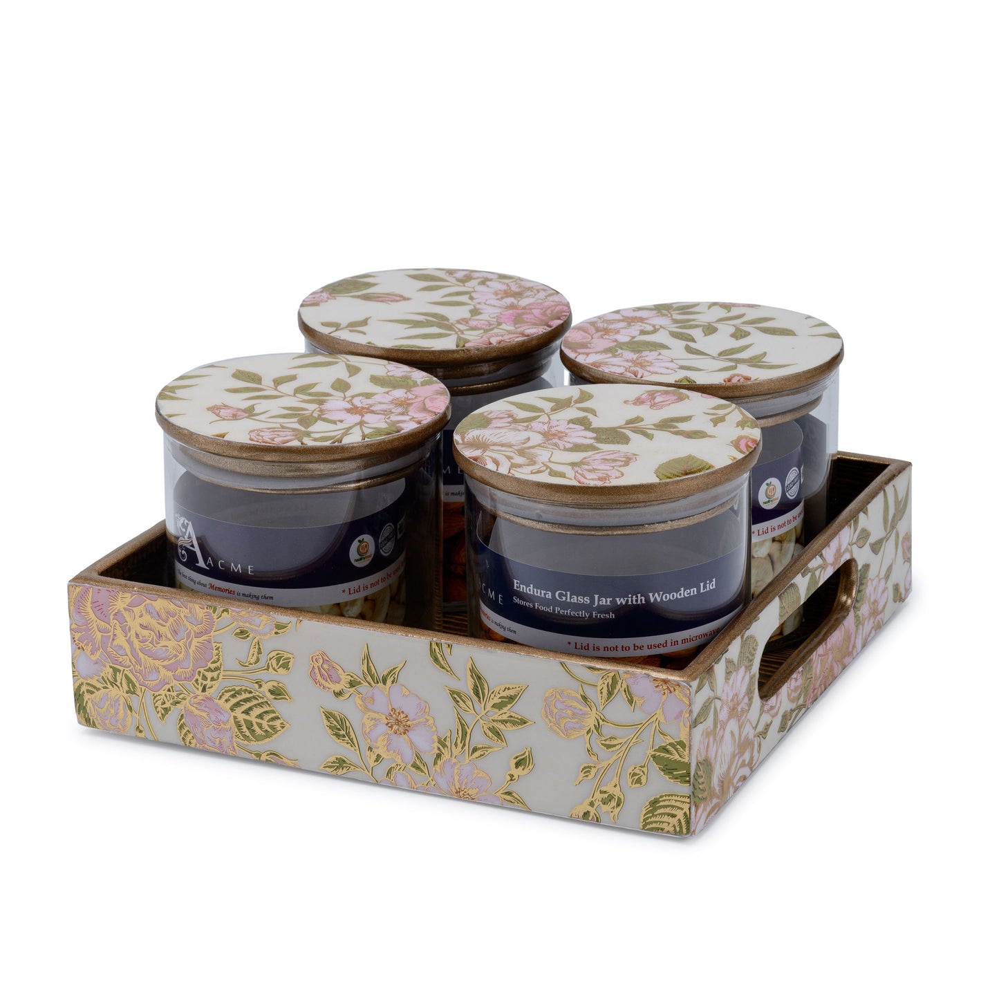 Fiori amore - 4 jar storage set (Small)