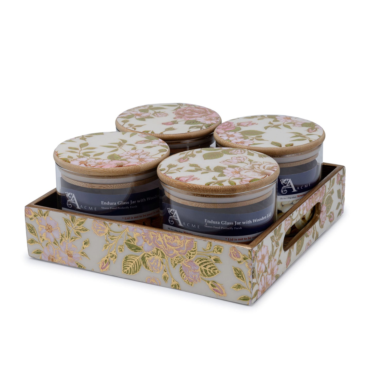 Fiori amore - 4 jar storage set (Large)