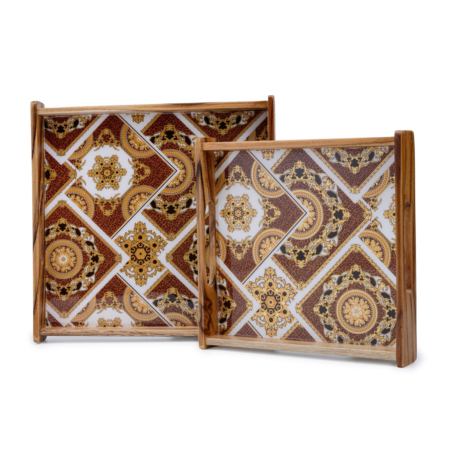 Classico indiano - Square tray (Medium & Small) Set of two