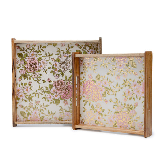 Fiori amore - Square tray (Medium & Small) Set of two