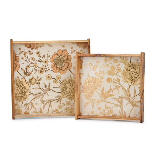 Rosa Victoria - Square tray (Medium & Small) Set of two