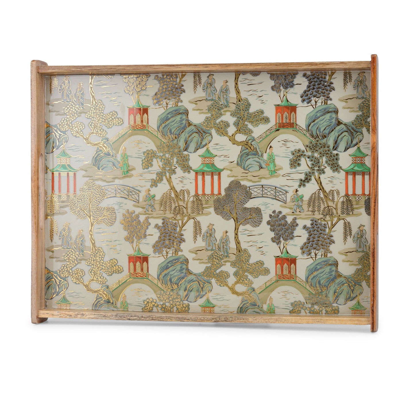 Villaggio chinoiserie - Rectangle tray (Extra large)