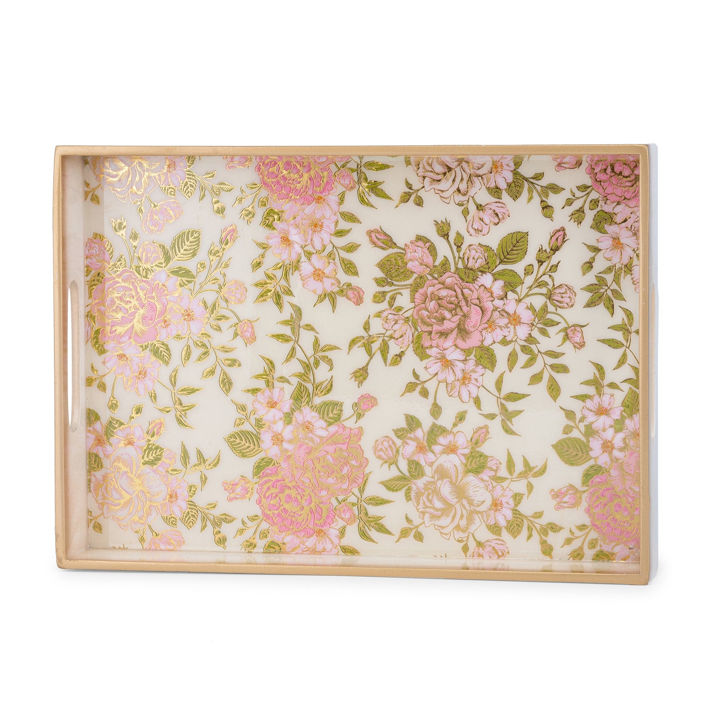 Fiori amore - Painted Rectangle tray (Large & Medium) Set of two