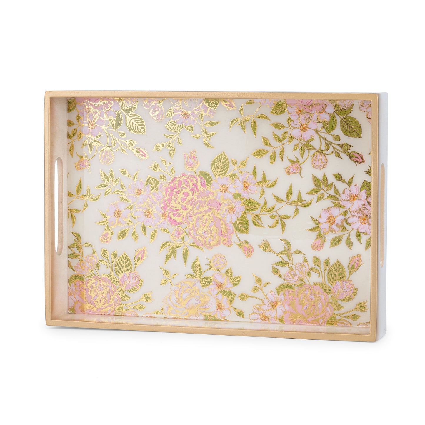 Fiori amore - Painted Rectangle tray (Large & Medium) Set of two