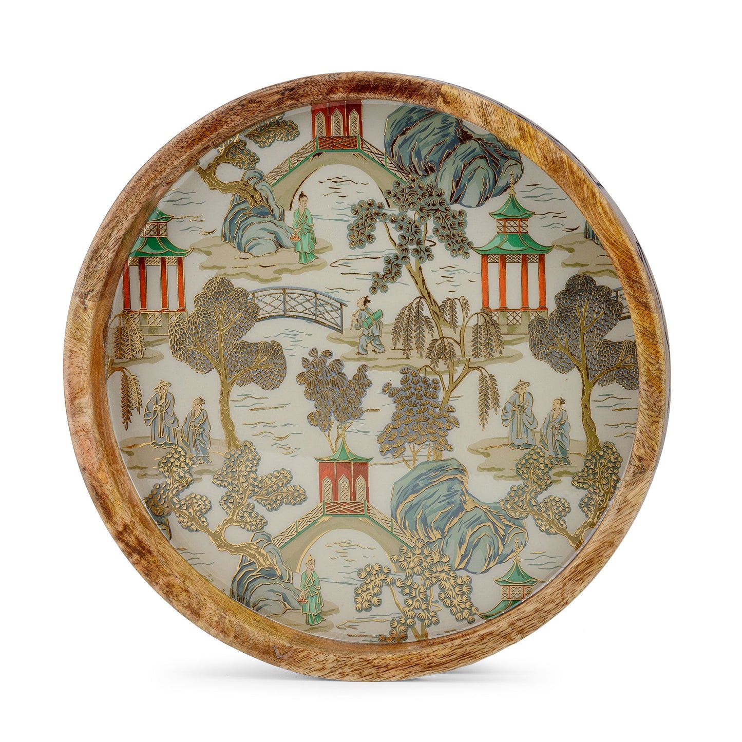 Villaggio chinoiserie - Round tray (Medium & Small) Set of two