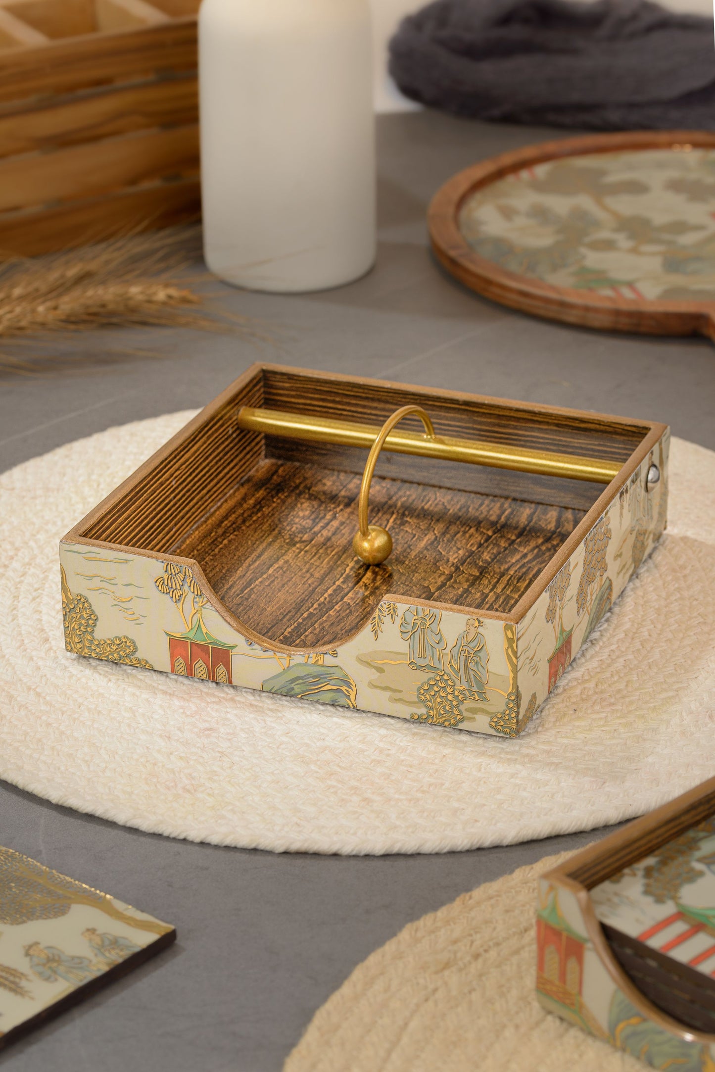 Villaggio chinoiserie - Square tissue holder