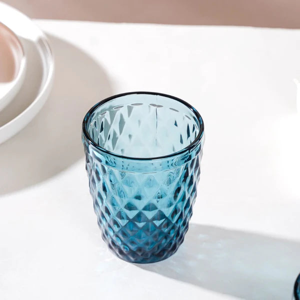 Aqua blue water glasses (set of 6)