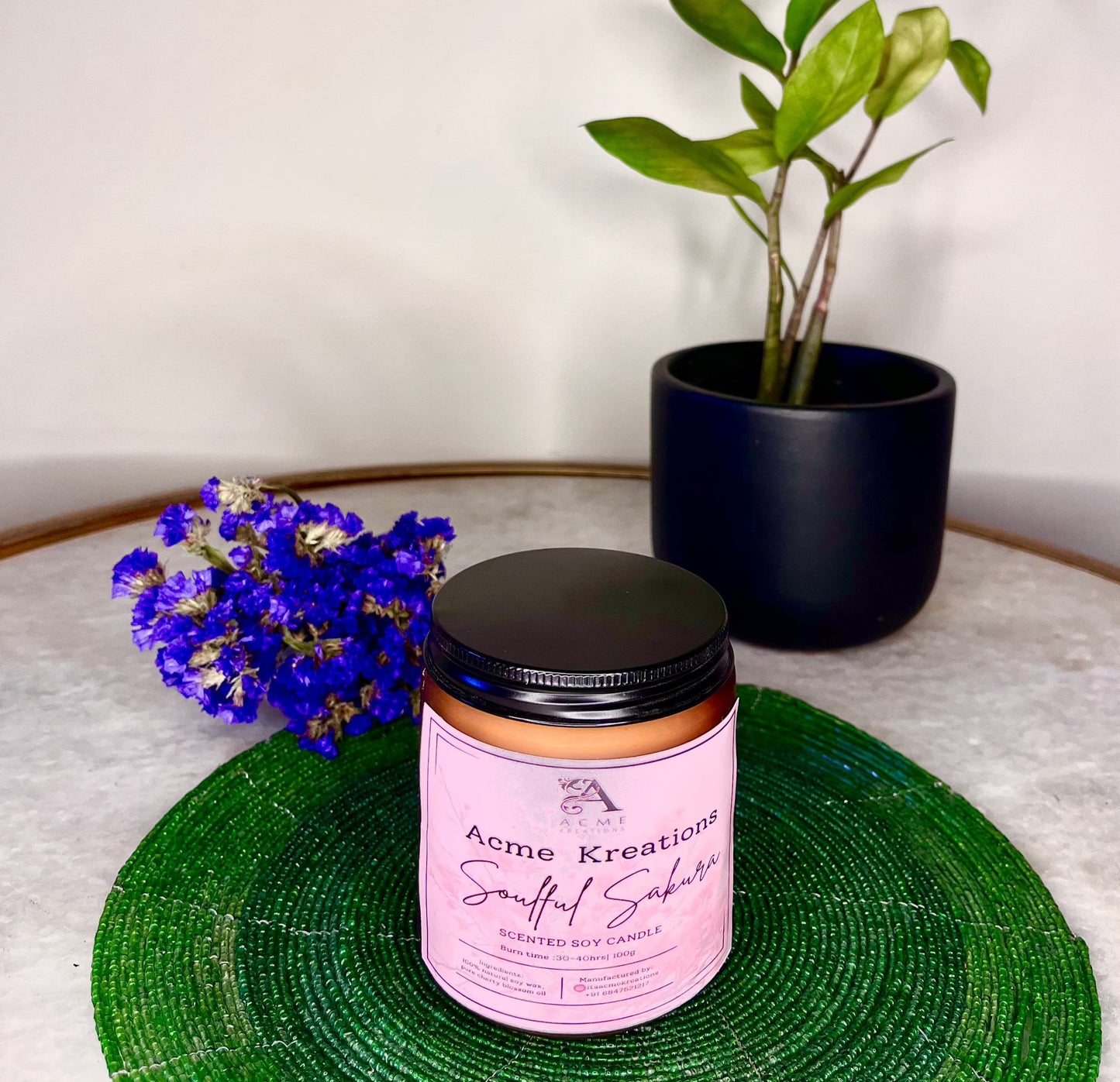 Soulful sakura - scented candle - 250g