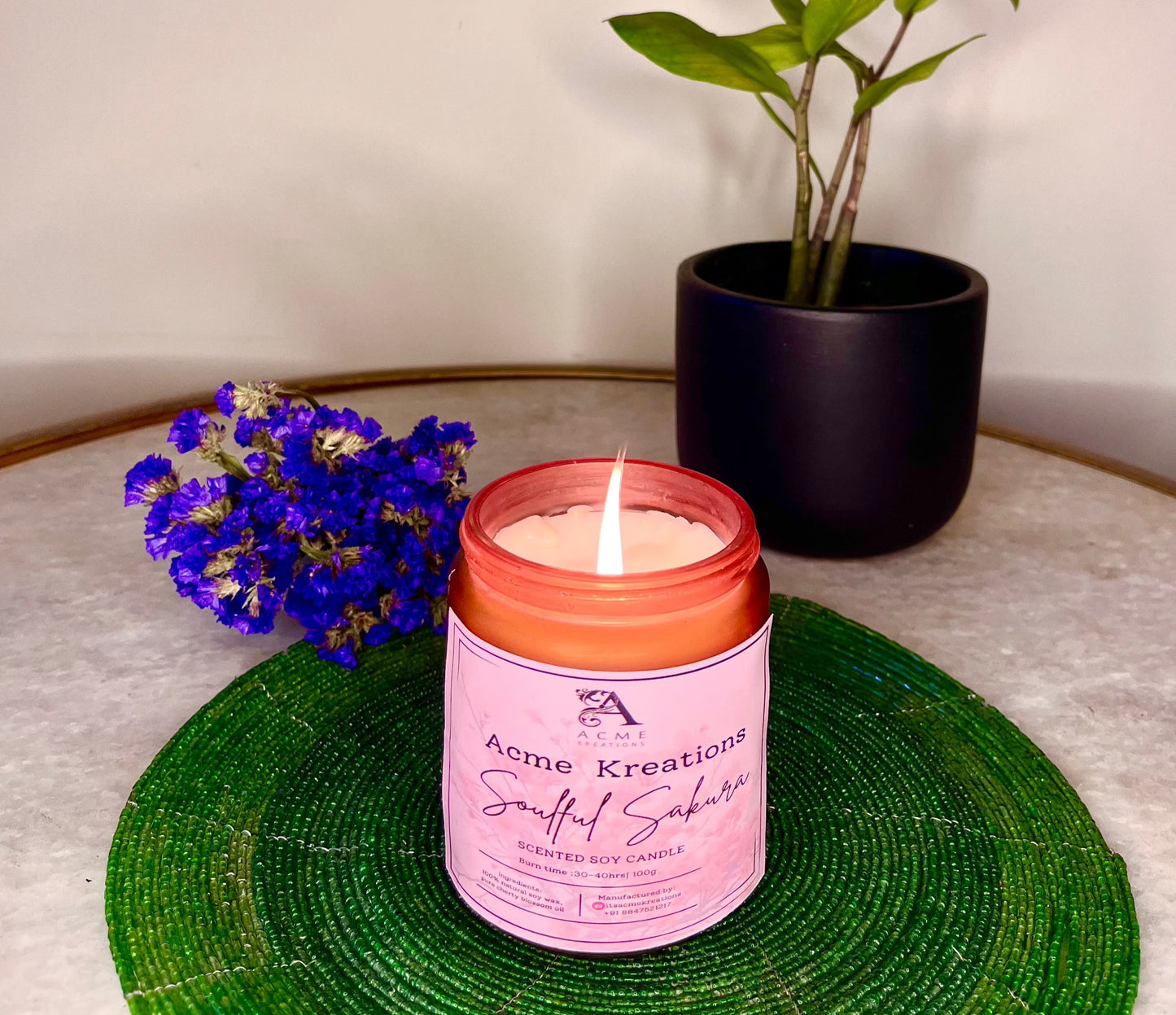 Soulful sakura - scented candle - 250g